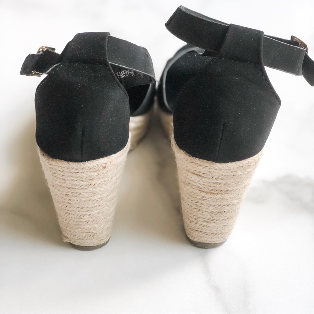 ⭐️last pair ⭐️NEW black espadrille wedge sandals - Picture 6 of 6